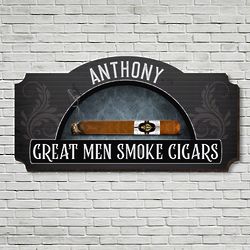 Time Honored Tradition Personalized Cigar Wall Sign