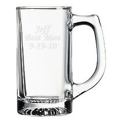Personalized 13 oz. Glass Sports Beer Mug