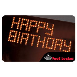 Footlocker Happy Birthday Gift Card