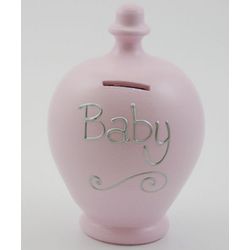 Pink New Baby Money Pot