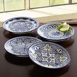Set of 4 Tunisian Hand-Painted Side Plates