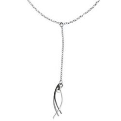 Dangling Cluster Ichthys Sterling Silver Necklace