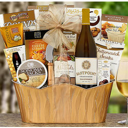 Barrel Hoops Chardonnay Bon Appetit Gift Basket