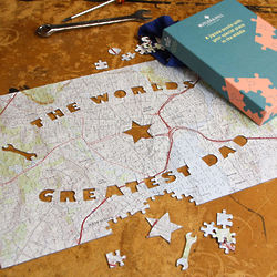 Personalized World's Greatest Dad Map Puzzle