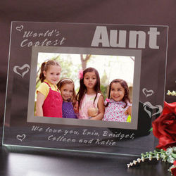 Engraved World's Coolest Glass Picture Frame