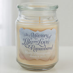 In Memory Personalized Scented Jar Candle