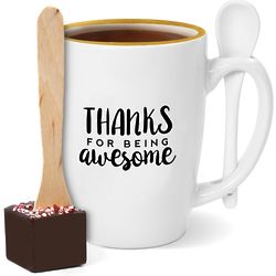 Thanks for Being Awesome Gold Rimmed Bistro Mug