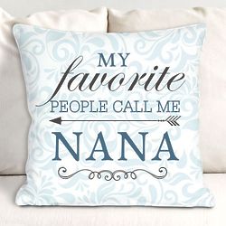 Personalized My Favorite People Throw Pillow for Her