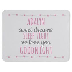 Personalized Sweet Dreams Baby Blanket in Pink