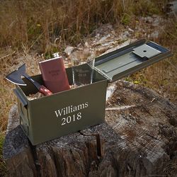 Personalized 50 Cal Ammo Can & Axe Gift Box for Men