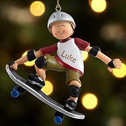Personalized Skateboarder Ornament