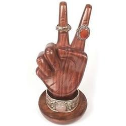 Rosewood Peace Hand Jewelry Stand