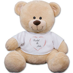 Personalized Heart Couple Teddy Bear