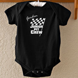 Personalized Pit Crew Baby Bodysuit