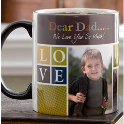 Photo Fun for Him Personalized Coffee Mug with Black Handle