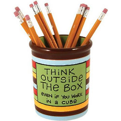 Think Outside the Box Pencil Holder