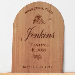 Personalized Wine Tasting Room Sign