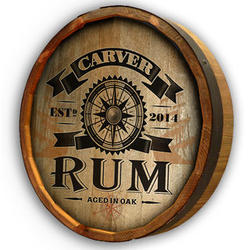 Personalized Rum Quarter Barrel Sign