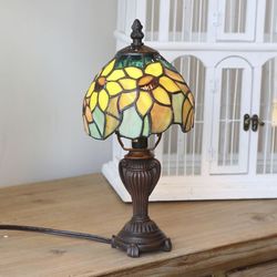 Stained Glass Sunflower Accent Lamp