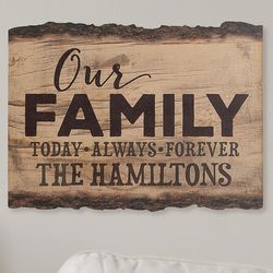 Personalized Family is Forever Wood Sign