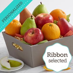 Fresh Fruits Signature Gift Basket with Personalized Ribbon