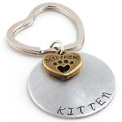 Best Furry Friends Hand Stamped Key Chain