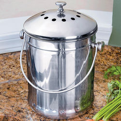 Stainless Steel 1-Gallon Compost Crock