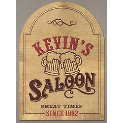 Personalized Great Times Saloon Wall Sign