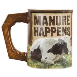 Manure Happens Cow Mug
