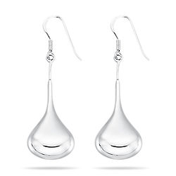 Pear Drop Earrings in Sterling Silver with French Backs