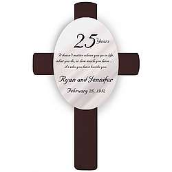 Personalized Anniversary Cross - Beside You
