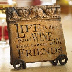 Life is Like Good Wine Fresco Tile