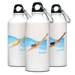 Personalized Go Girl Swimming Water Bottle