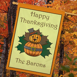 Personalized Thanksgiving House Flag