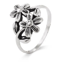 Sterling Silver Forget Me Not Flower Ring