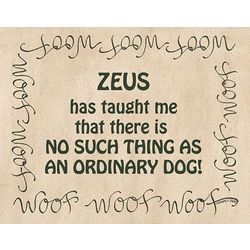 Personalized No Ordinary Dog Plaque