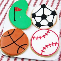 Gourmet Custom Sports-Themed Birthday Cookies