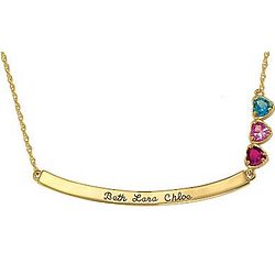 Personalized Love's Embrace Birthstone Necklace