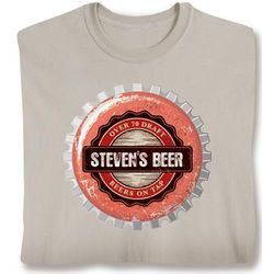Personalized Beer On Tap Bottle Cap T-Shirt