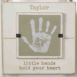 Personalized Little Hands Distressed Frame & Print Set