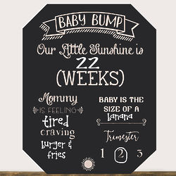Baby Bump Pregnancy Countdown Chalkboard