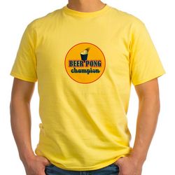 Beer Pong Champion Yellow T-Shirt