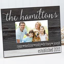 Personalized Rustic Family Love Picture Frame
