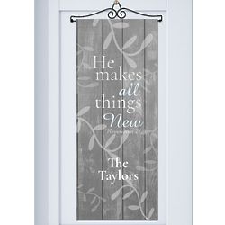 Personalized He Makes All Things New Door Banner