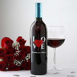 Personalized Love Wedding Wine Bottle