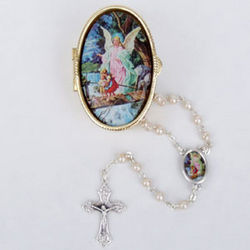 Baby's Guardian Angel Rosary with Box