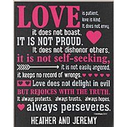 Love Is Bible Verse Canvas