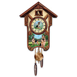 German Shepherd Cuckoo Clock