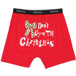 Men's Don't Open Till Christmas Holiday Boxers