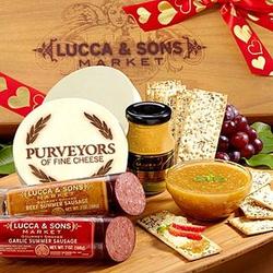 Lucca & Sons Valentine Sausage & Cheese Gift